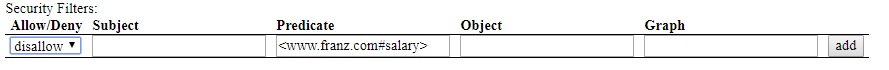 Security filter choice