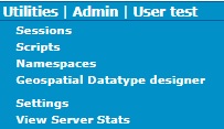 Utilities menu